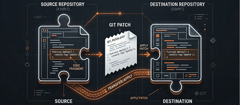 Git patch : partager des modifications entre repos